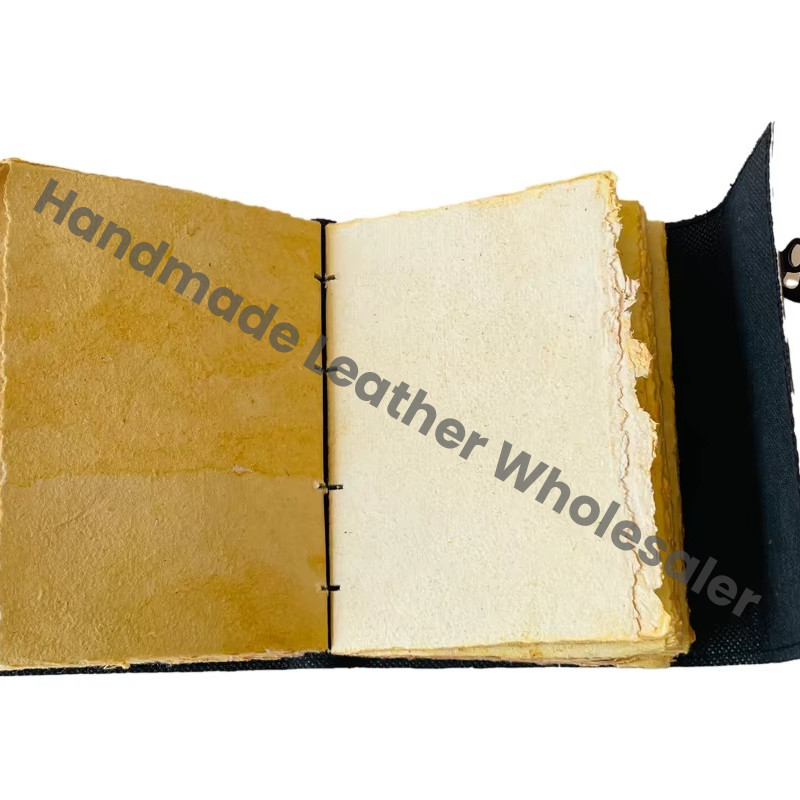 Stone Leather Journal Embossed Black Handmade Book of Shadows Prop Paper Personal Organizer Gift for her Planner Travel Diary
