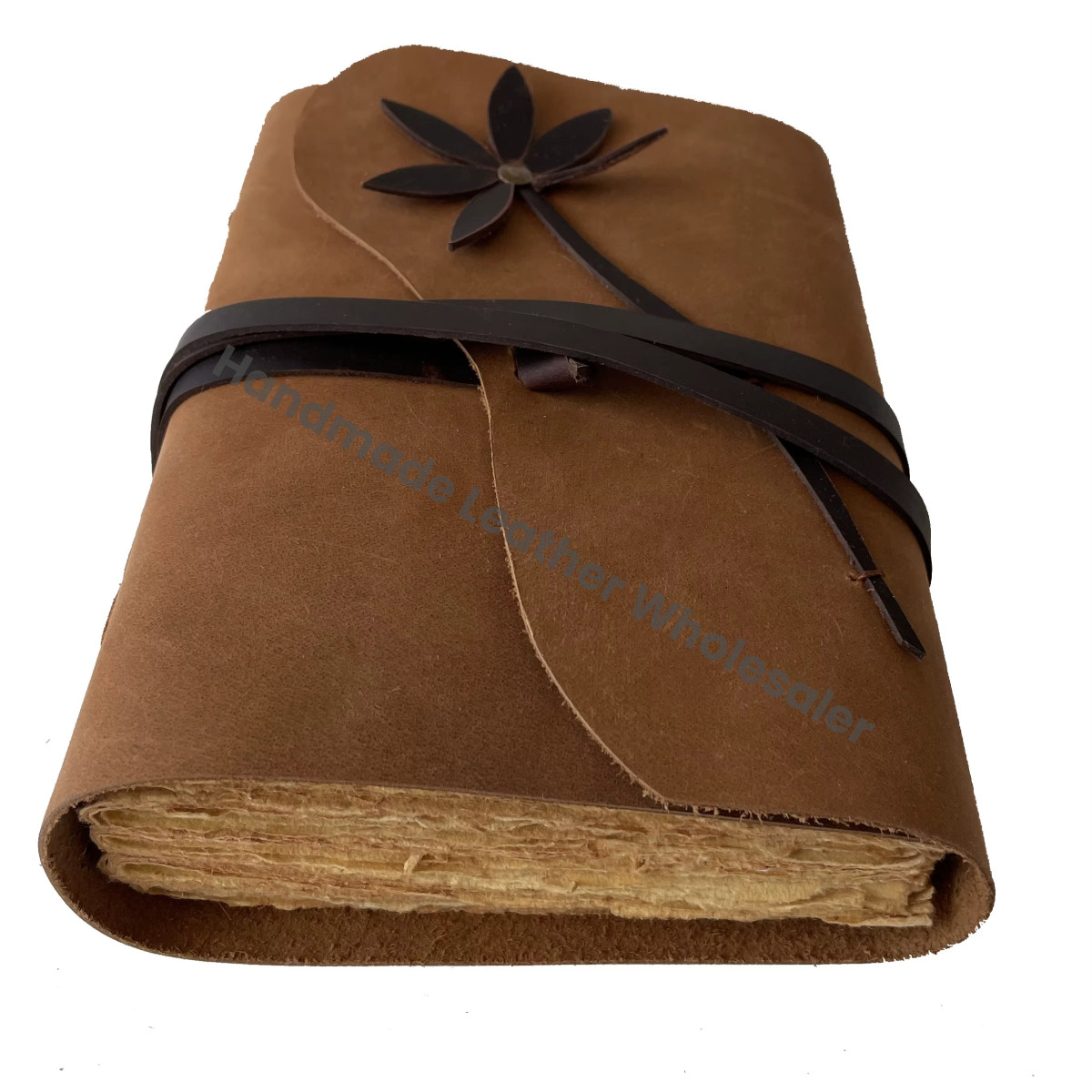 Strap Leather Journal Handmade Vintage Soft Blank Book Notebook Sketchbook Diary Personalized Deckle Edge Journal