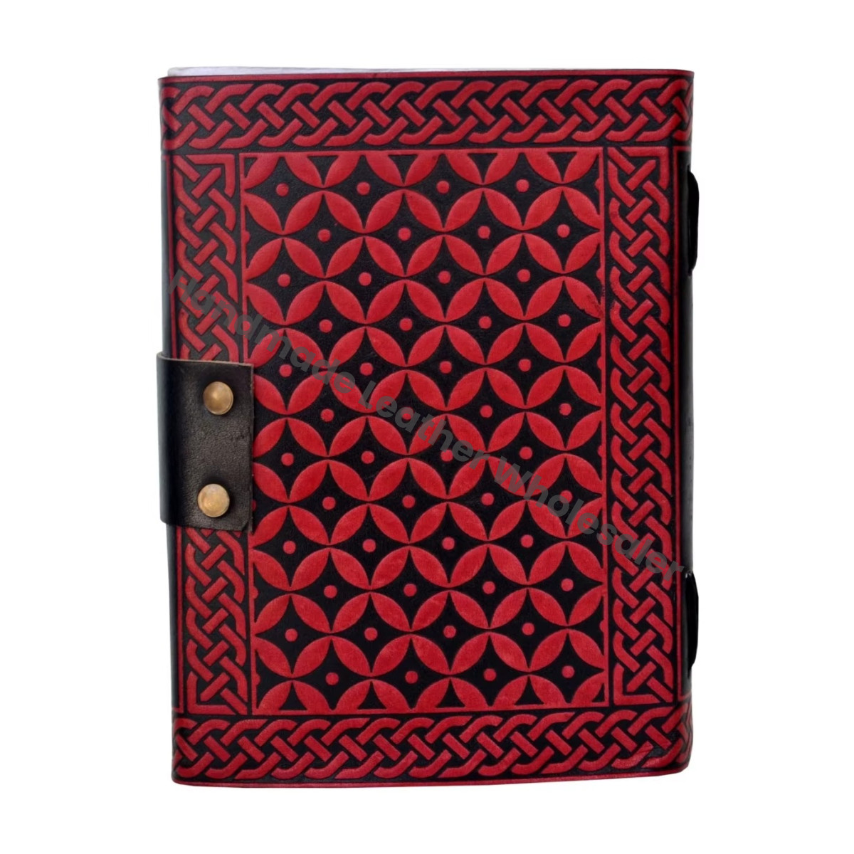 Sun Flower Leather Journal Custom Logo Recyclable Handmade Paper Gift Writing Planner with Lock Diary Travel Journal