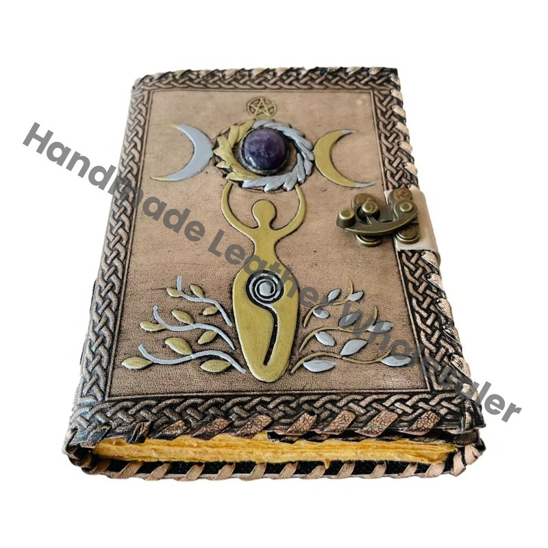 Sun & moon Mother Of Earth Stone Vintage Spell Book of Shadows Journal for Writing Men & Women School Office Supplies Planner