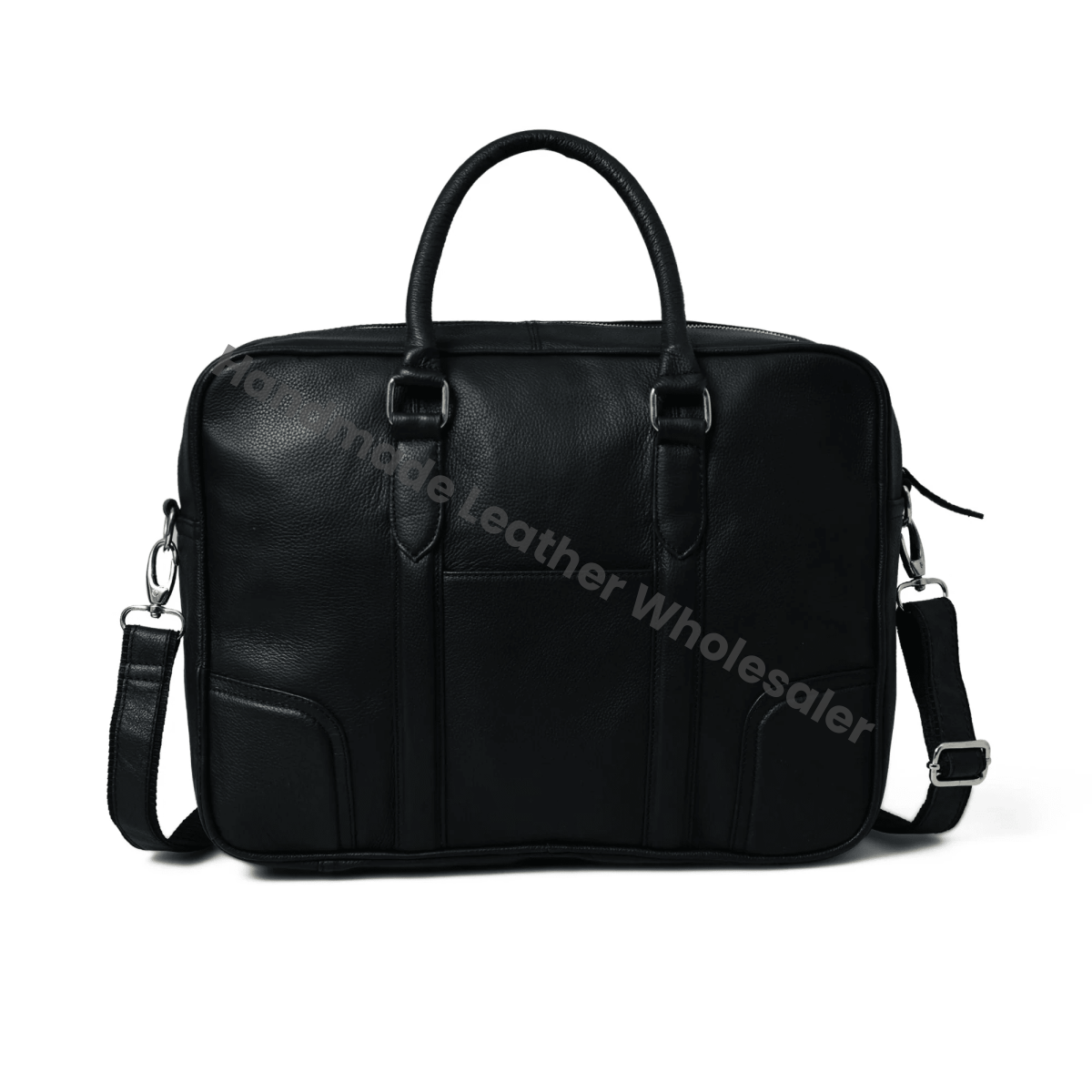 Texas Black Leather Briefcase