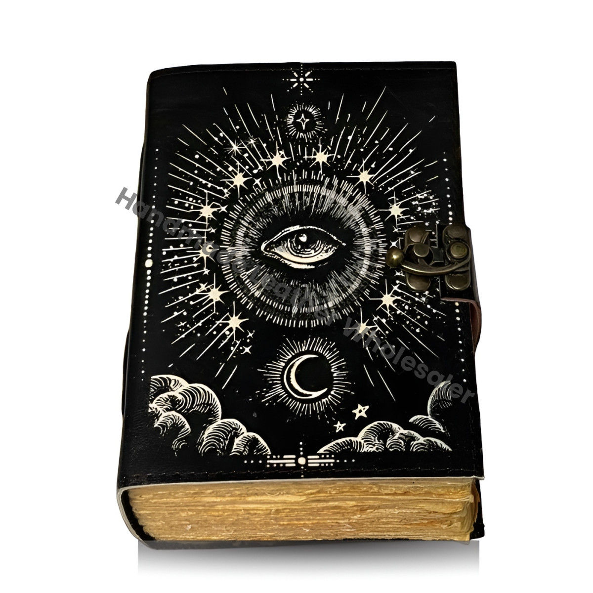 Tha Evil Eyes Leather Grimoire Journal: Wiccan Book of Shadows Witchcraft Spell book & Wiccan Pagan Gothic Journal