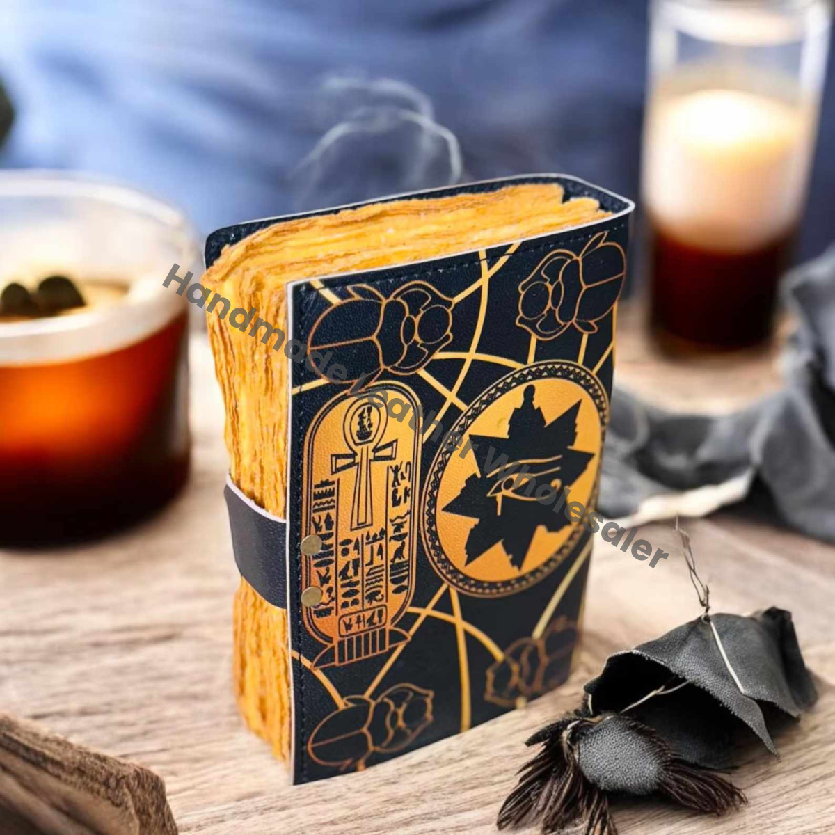 The Book of Hamunaptra Grimoire Leather Journal, Print Egyptian Witch Book of The Dead, The Mummys, Evil Prop Replica spell Book of Shadows