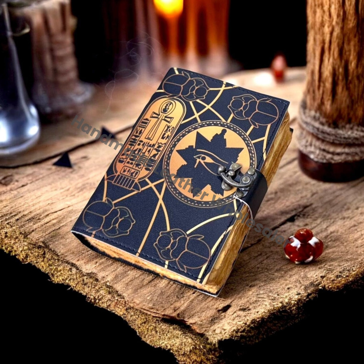 The Book of Hamunaptra Grimoire Leather Journal, Print Egyptian Witch Book of The Dead, The Mummys, Evil Prop Replica spell Book of Shadows