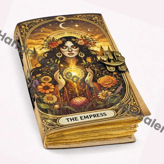 The Empress Tarot Journal, Witchy Hardcover Notebook for Self-Care and Creativity, Cottagecore Lined Journal for Women, Tarot Gift Idea.