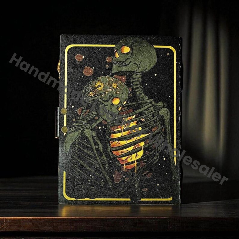 The Lover Vintage Leather Journal: Deckle Edge Spell Book, Grimoire book of shadows with lock Wiccan notebook Pagan diary Magic Journal Gift