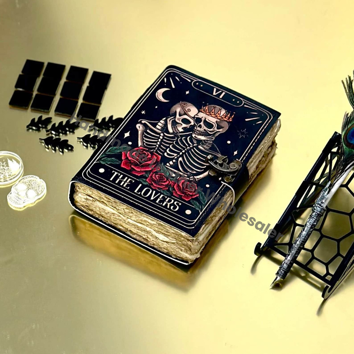 The Lovers Tarot Journal: Gothic Grimoire Book of Spells with Deckle Edge Paper