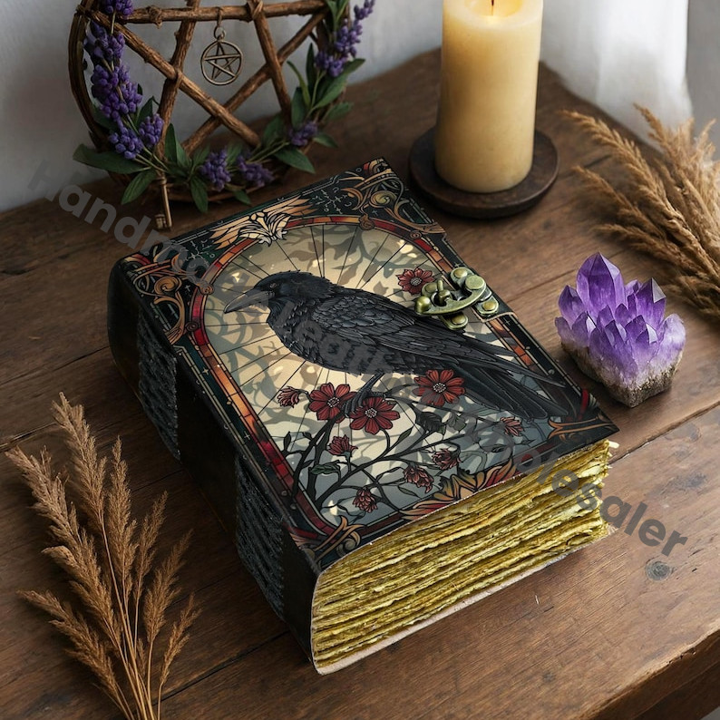 The Raven Leather Journal: Gothic Grimoire Book of Shadows