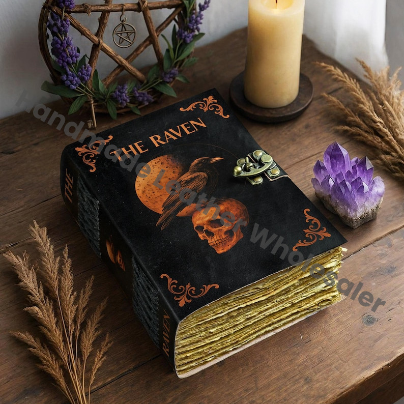 The Raven Leather Journal: Gothic Grimoire Book of Shadows