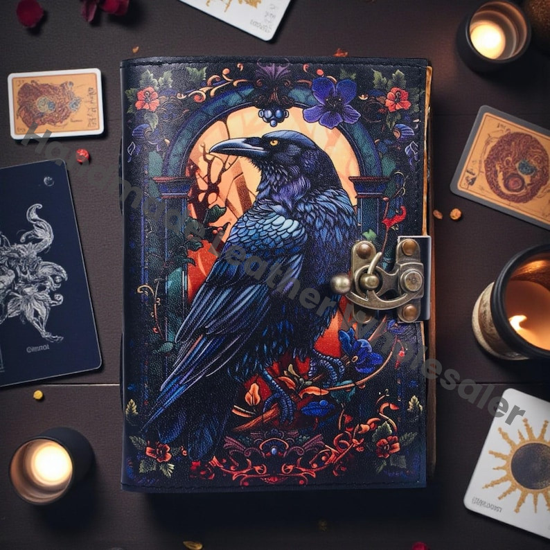 The Raven Leather Journal – Gothic Grimoire Book of Shadows