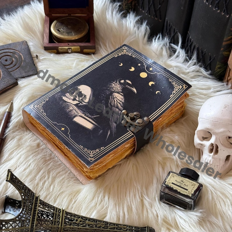 The Raven Leather Journal: Gothic Grimoire Book of Shadows
