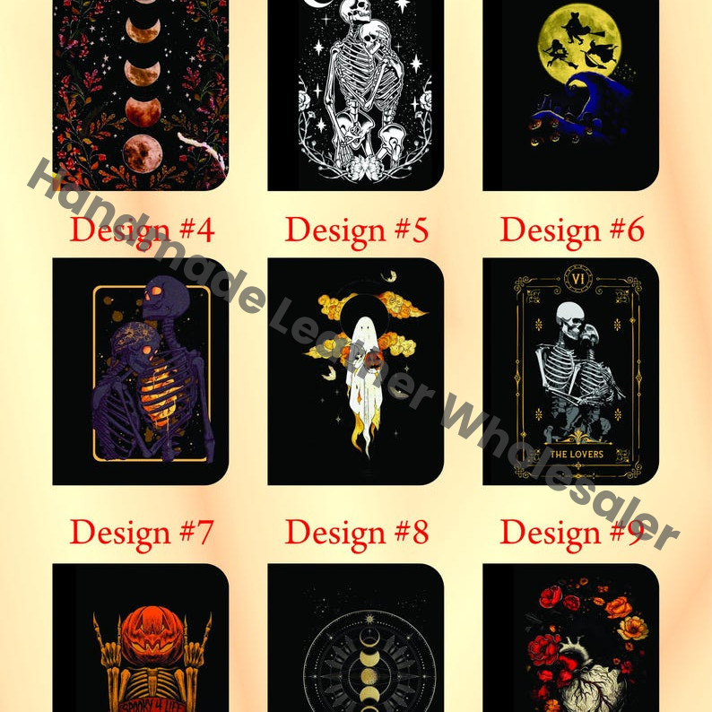 The Skull Lovers Leather Bifold Wallet, Personalized Card Holder