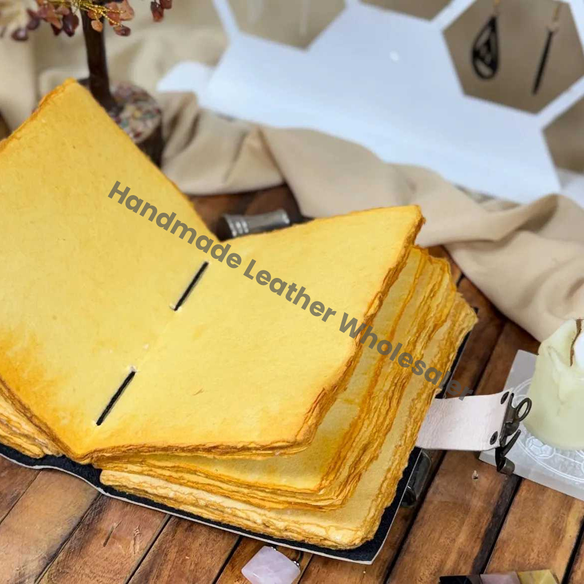 Three Witches Moon Journal | Witchcraft Grimoire | Celestial Spell Book | Deckle Edge Paper Notebook