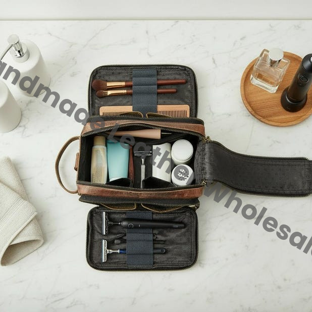 Toiletry Bag Personalized Leather Dopp Kit: Travel , Groomsmen Gift for men