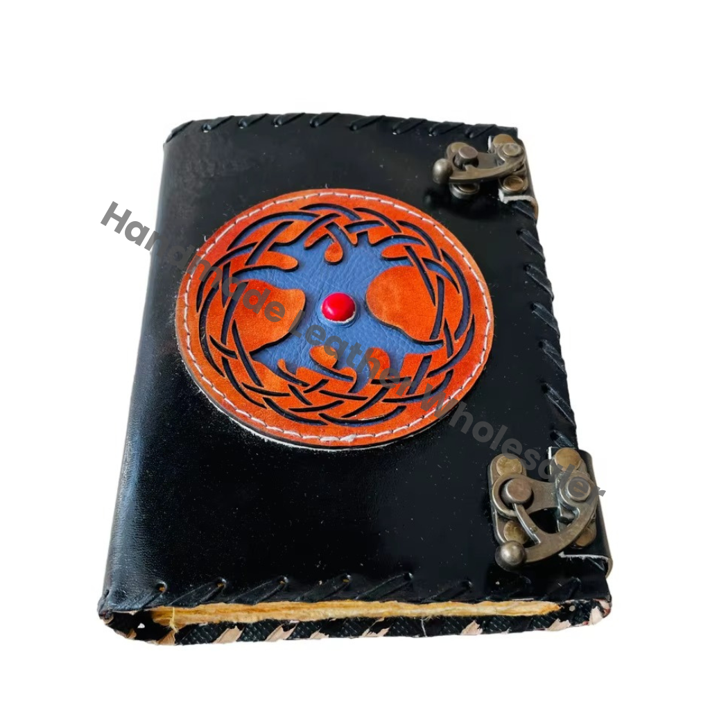 Tree Life Book Shadows Hardcover Spiral Leather Journal Classic Vintage Spell Sketchbook Gift Women Artist Recyclable Handmade