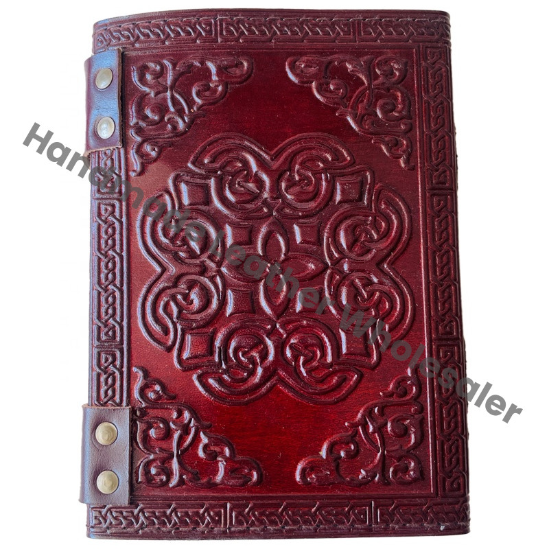 Tree Life Handmade Brown Leather Journal Women Deckle Paper Embossed Leather Bound Thermal Writing Notebook Best Gift Diary