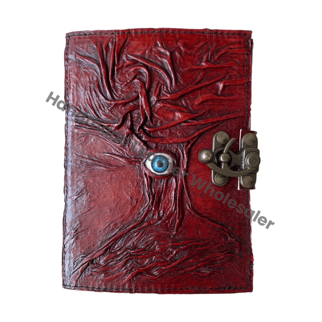 Tree Life Journal Hocus Pocus Book Spell God Eye Handmade Recycled Deckle Paper Magical Blank Pages Hard Leather Cover