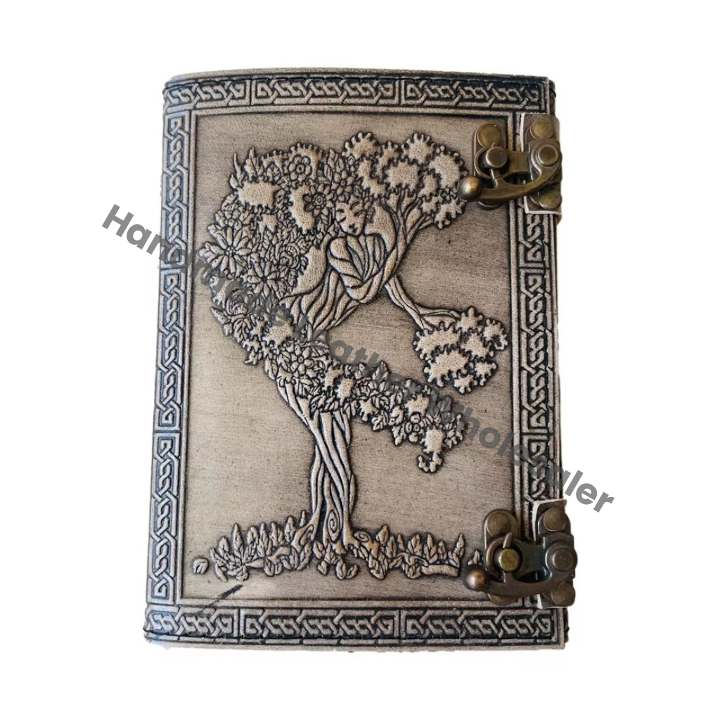 Tree Life Leather Journal Handmade Vintage Antique Writing Travel Regular Hand Design Sketchbook Planner Spell Wiccan Hardcover