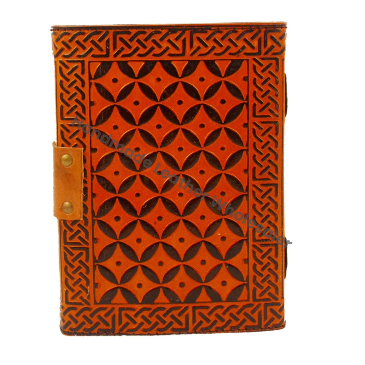 Tree Life Leather Journal Vintage Handmade Black Orange Recyclable Handmade Paper Gift Notebooks Woman Large Book Spell