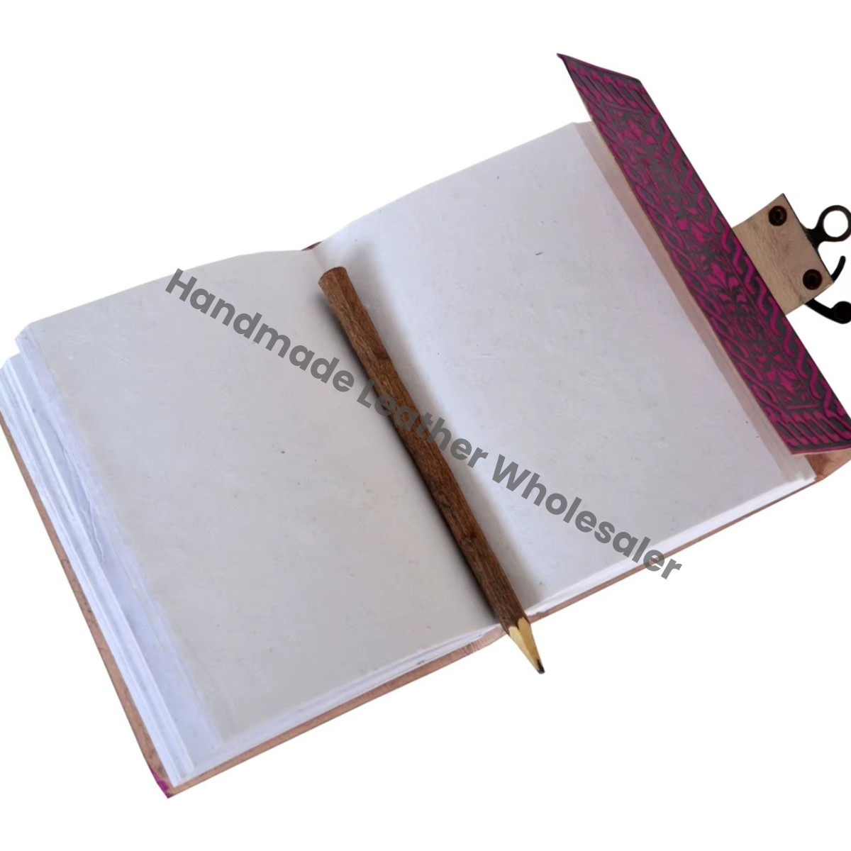 Tree Life Leather Journal Woman Large Sketchbook Black & Pink Handmade Vintage Hardcover Gift Supplies