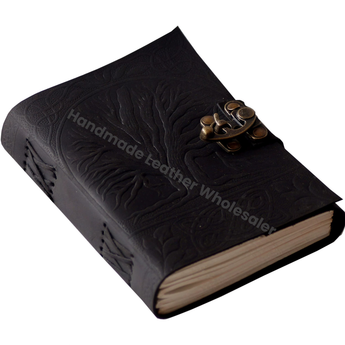 Tree Life Leather Vintage Grimoire Notebook Sketchbook Book Shadows Kraft Paper Vintage Cover Custom Classic Planner Spiral Gift
