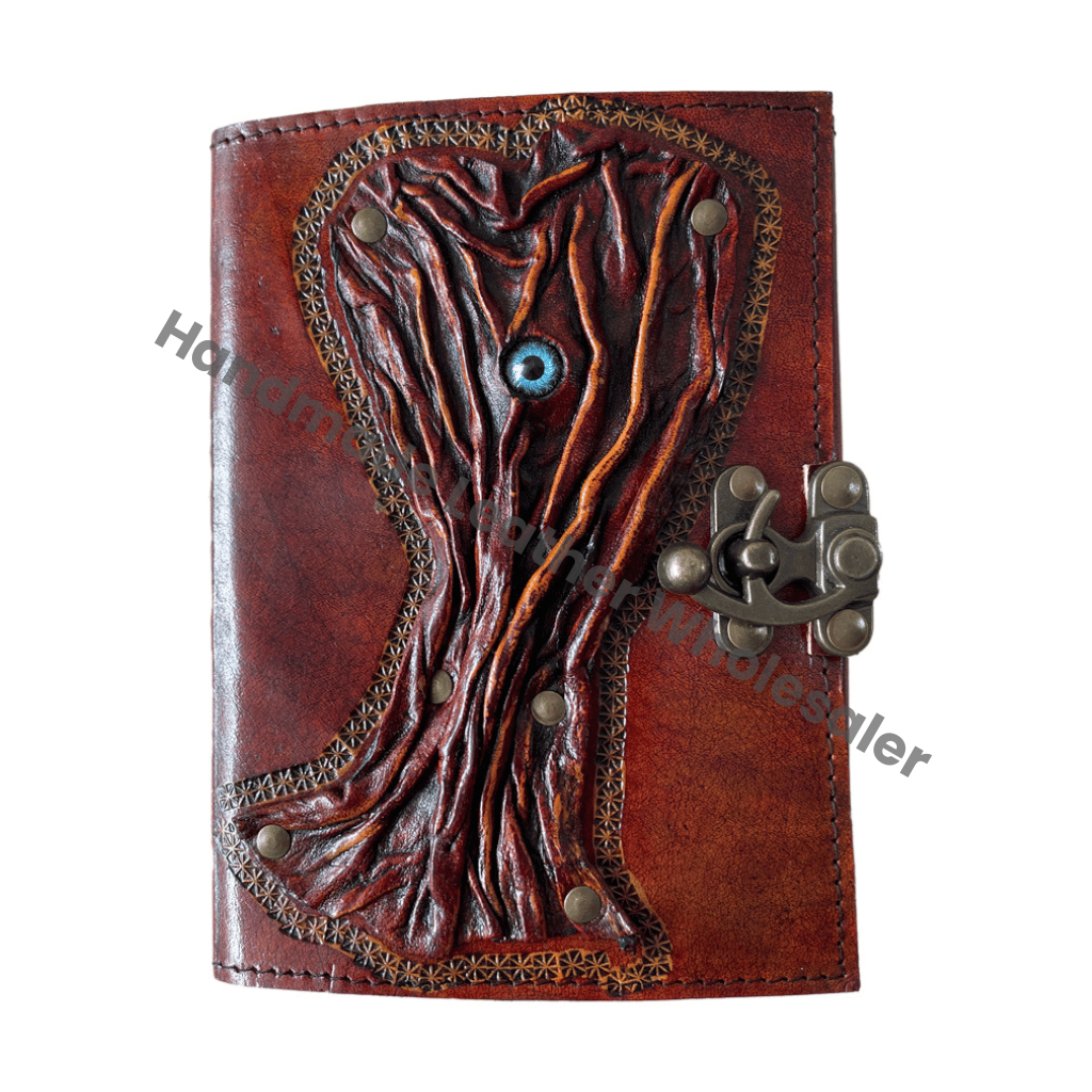 Tree of Life Journal Hocus Pocus Book of Spell God Eye Magical Handmade Recycled Deckle Blank Pages Gift Cover Blank Journal