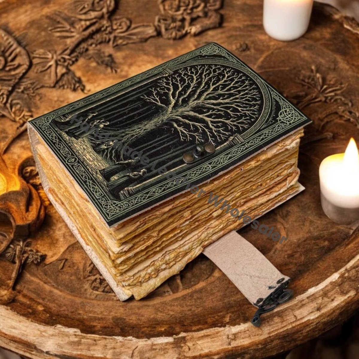 Tree of Life Leather Grimoire: Book of Shadows