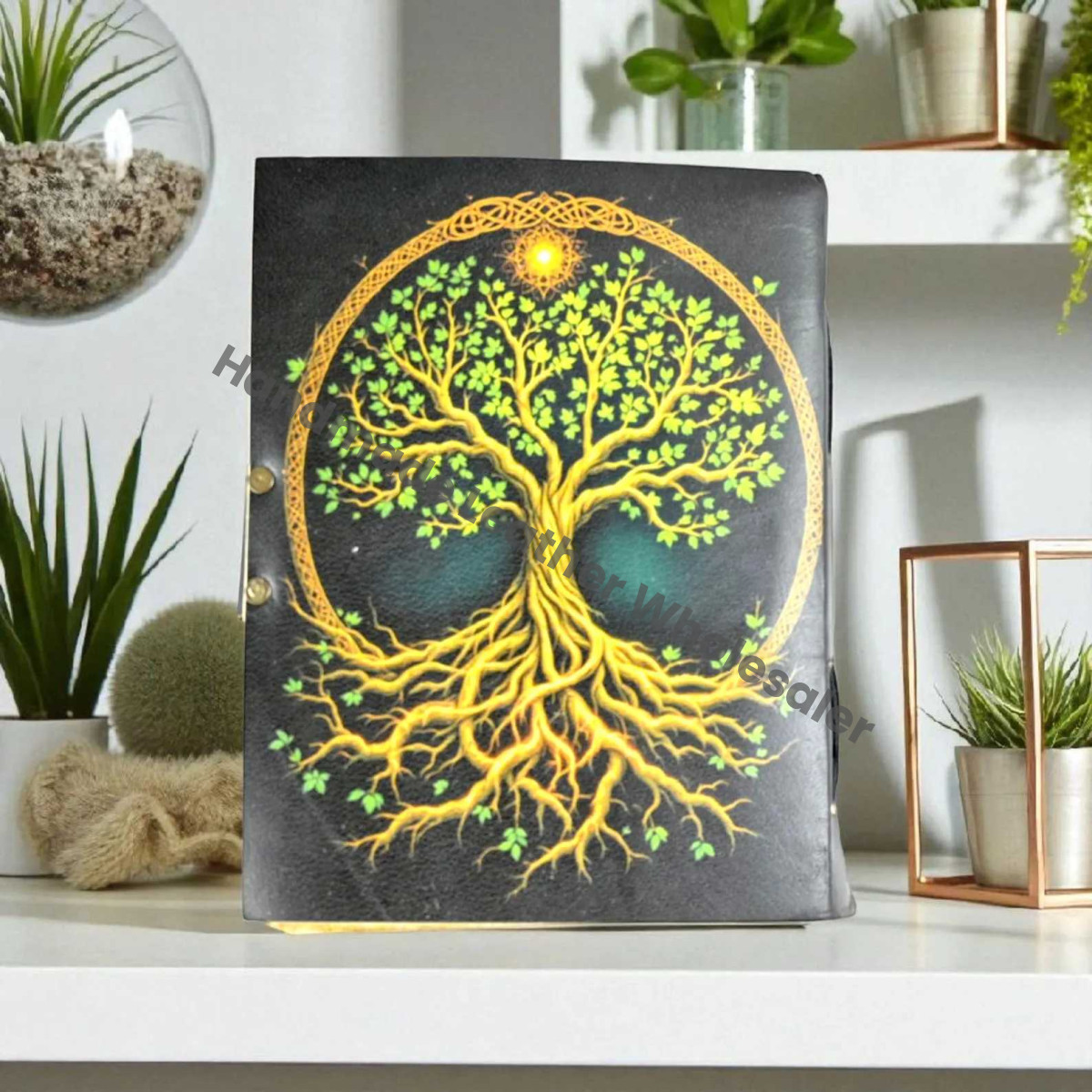 Tree of Life Leather Grimoire Journal: Book of Shadows