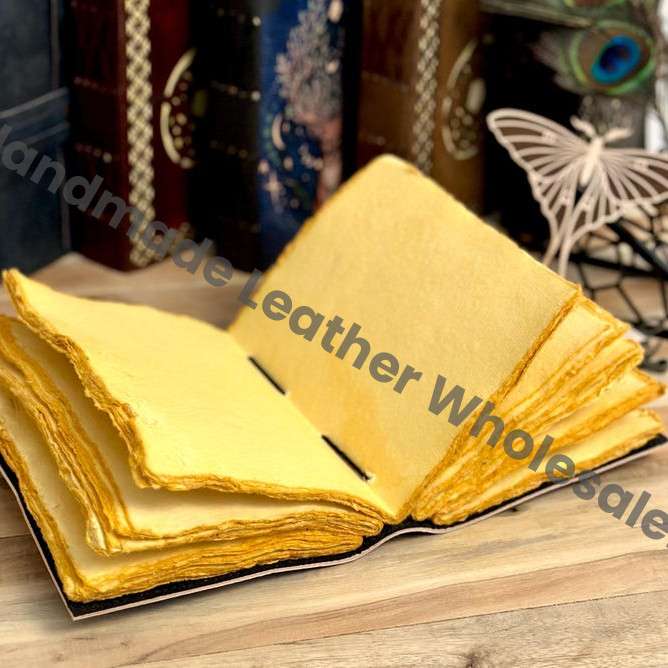 Tree of Life Leather Grimoire Journal: Blank Book of Shadows