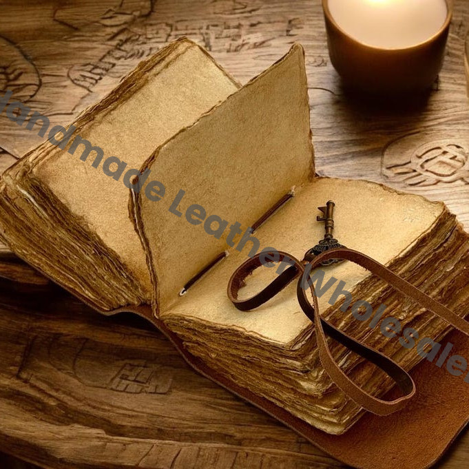 Tree of Life Leather Grimoire Journal: Blank Book of Shadows