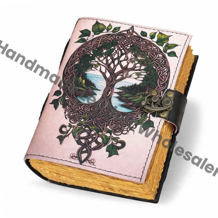 Tree Of Life Leather Journal: Blank Book of Shadows, Celestial Gifts