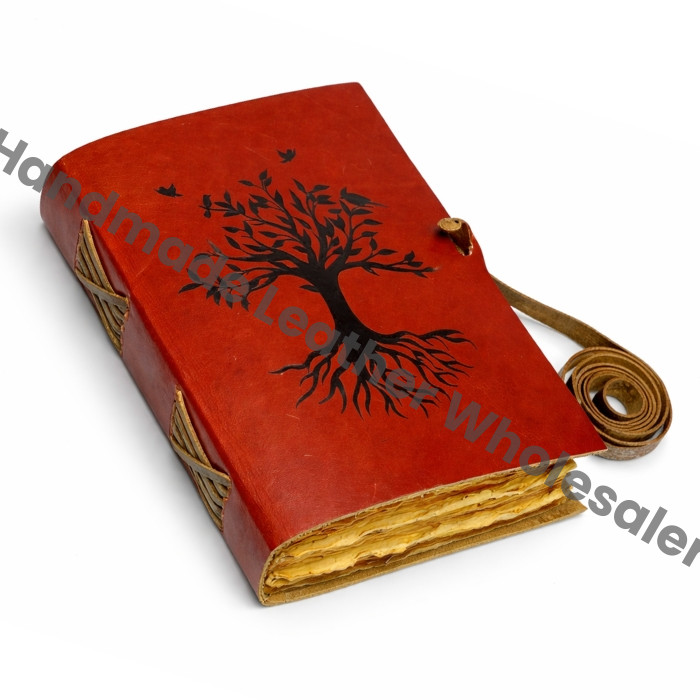 Tree of Life Leather Journal: Handmade Sketchbook, Spell Book