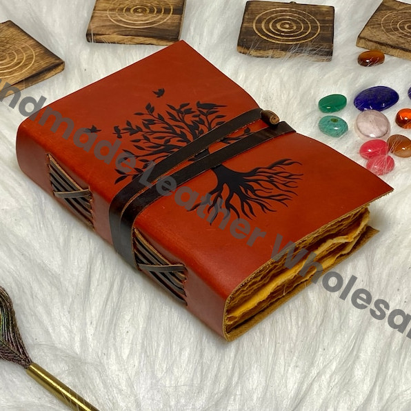 Tree of Life Leather Journal: Handmade Sketchbook, Spell Book