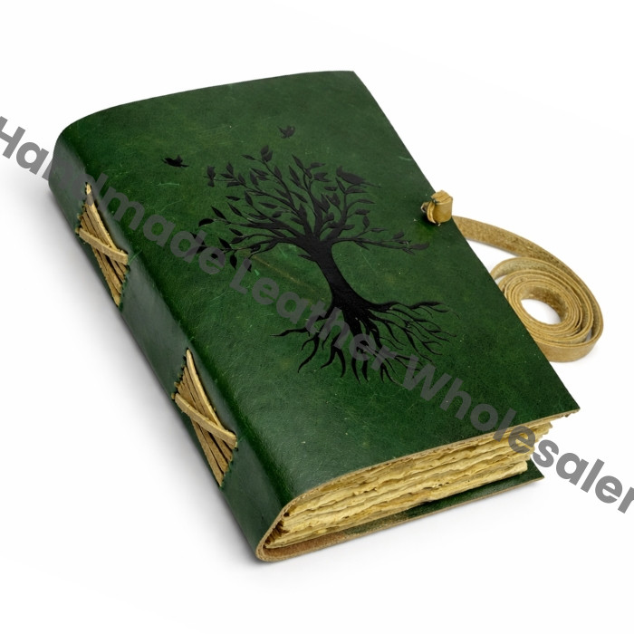 Tree of Life Leather Journal: Handmade Vintage Grimoire