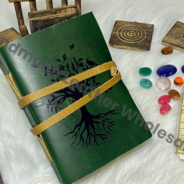 Tree of Life Leather Journal: Handmade Vintage Grimoire