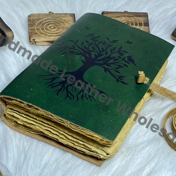 Tree of Life Leather Journal: Handmade Vintage Grimoire