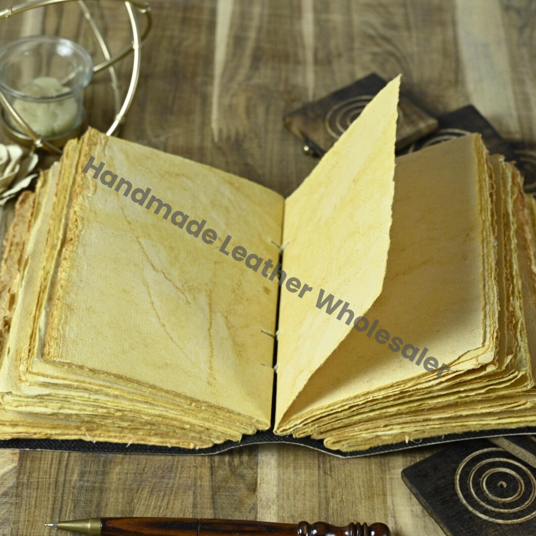 Tree of Life Leather Journal | Large Grimoire | Blank Spell Book of Shadows | Celestial Leather Journal