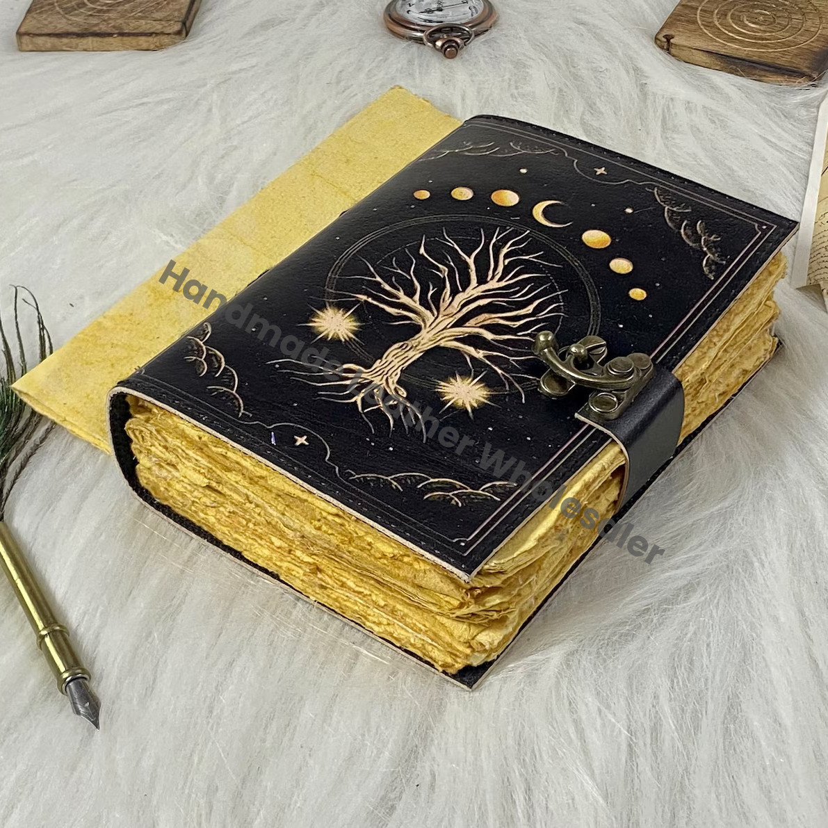 Tree of Life Leather Journal: Sketchbook, Spell Book, Travel Notebook