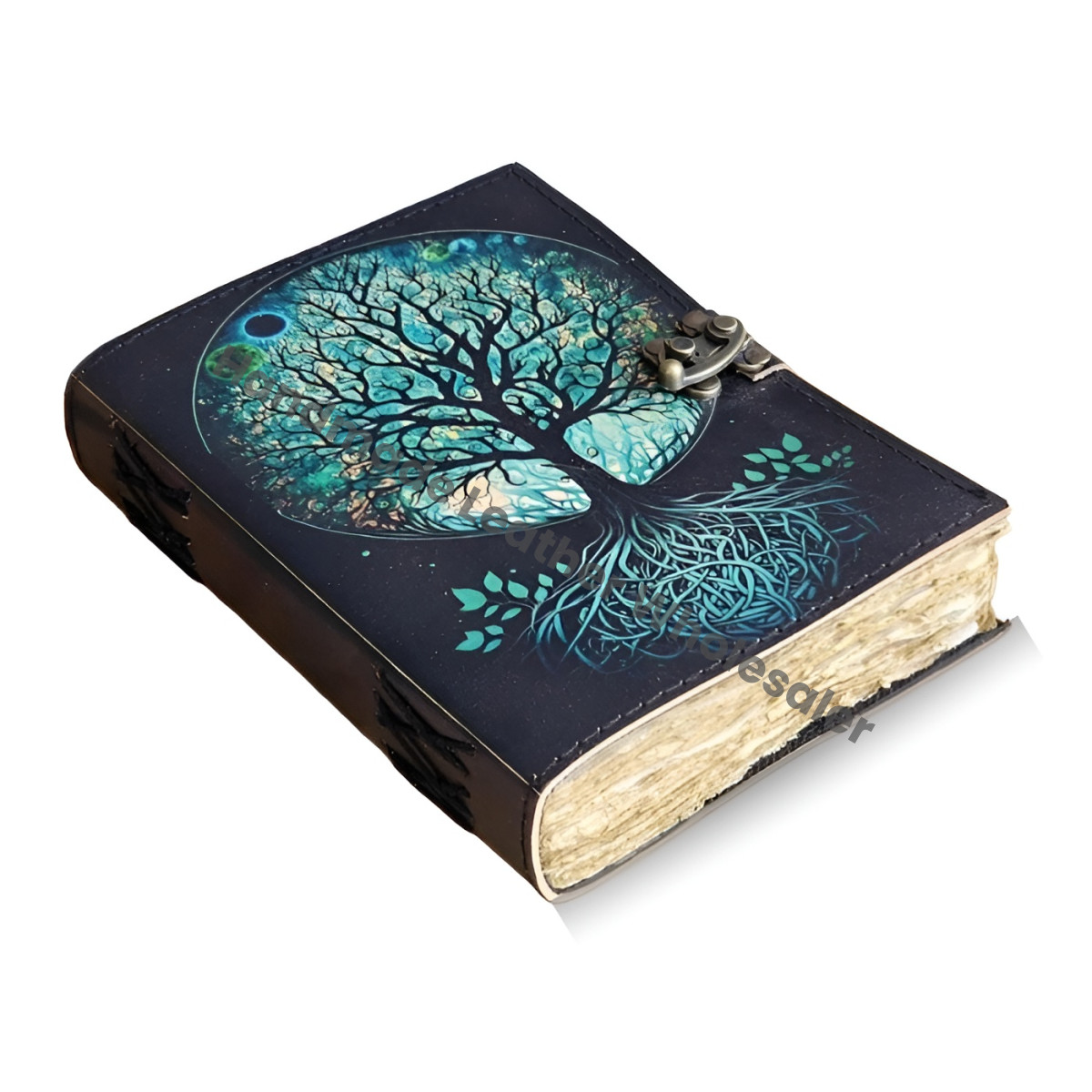 Tree Of Life Printed Leather Journal - A5 Grimoire, Recipe Notebook