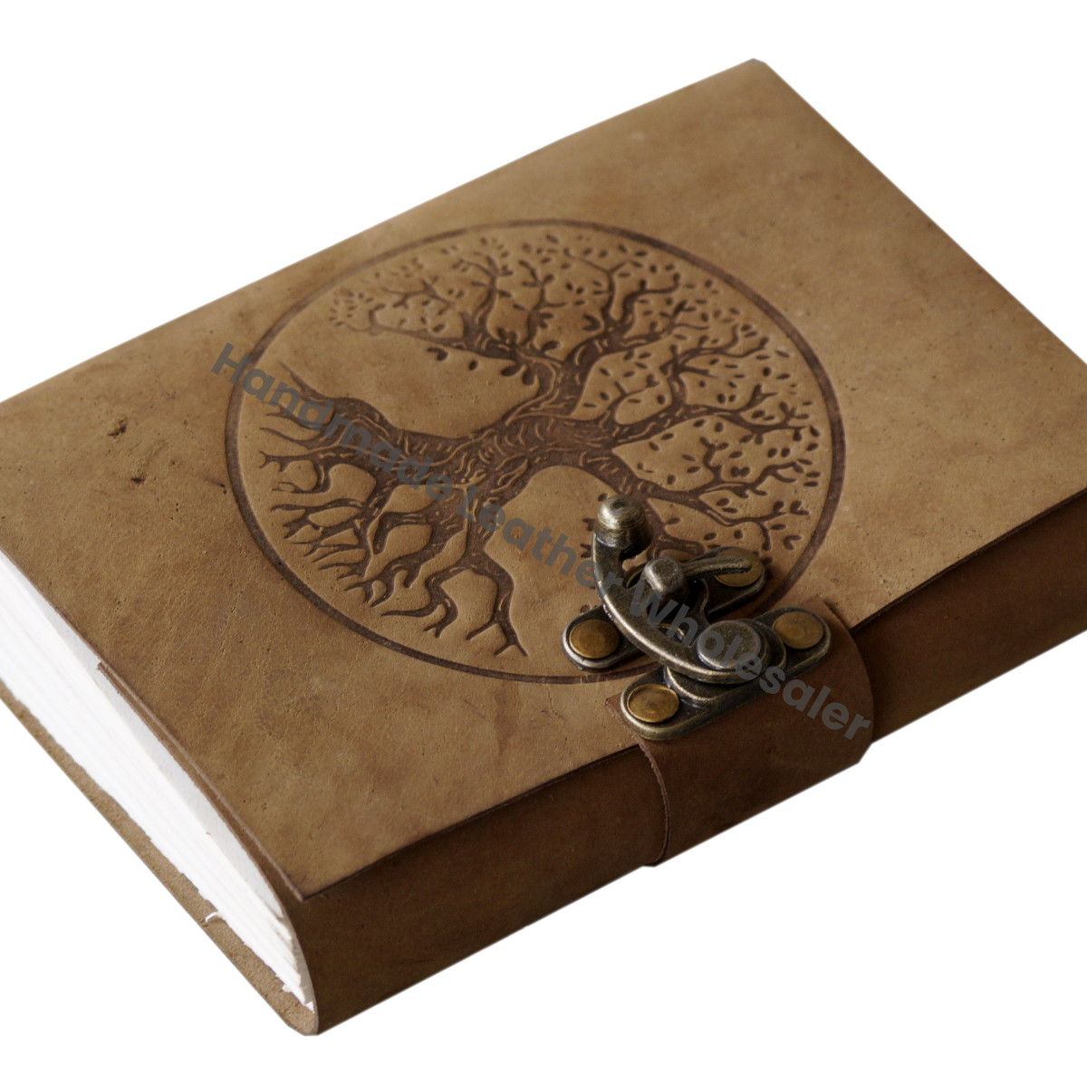 Tree of Life Soft Leather Thermal Binding Journal Handmade Embossed Antique Design Notebook & Sketchbook Gift Book For Women