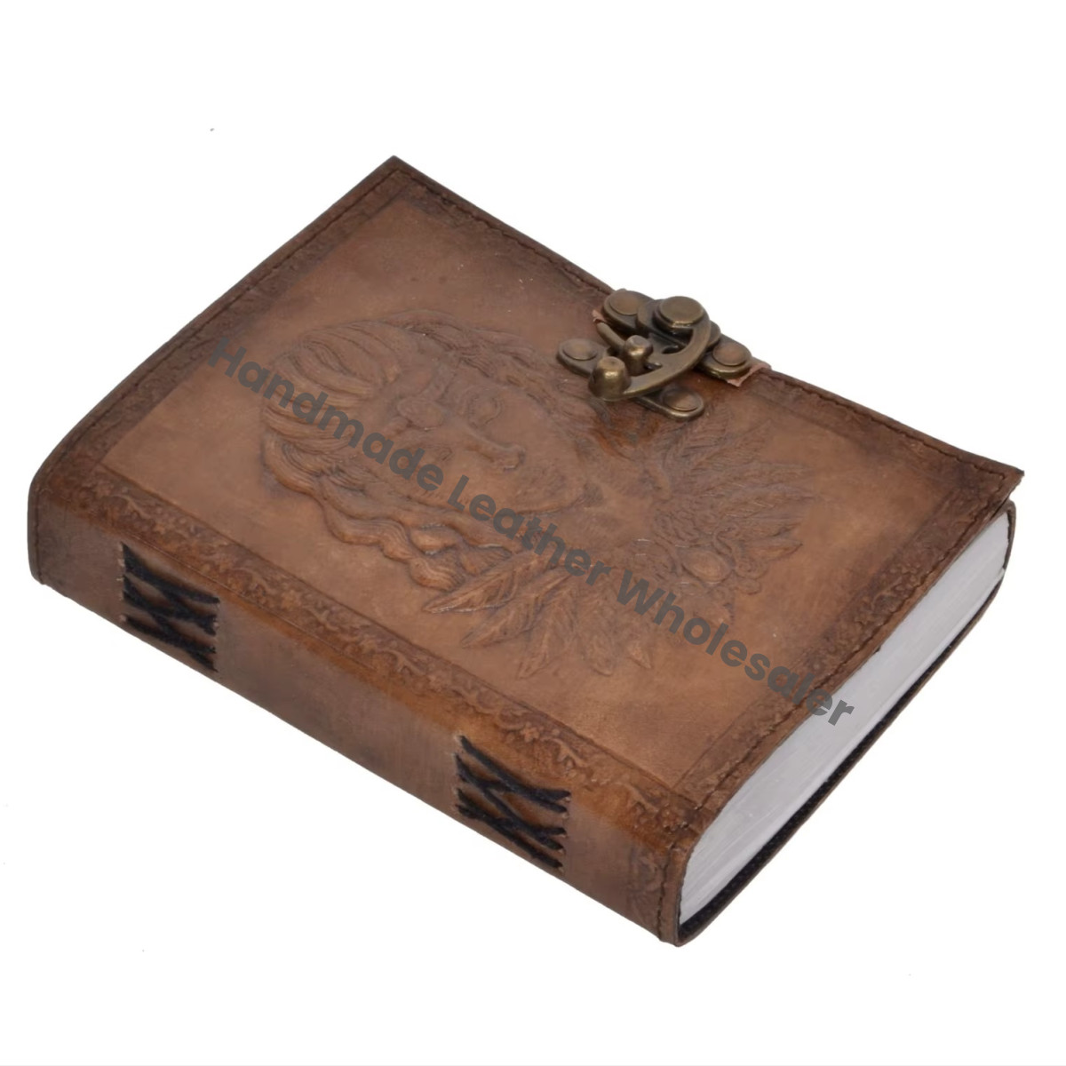 Tribal Man Book of Shadows Spell Leather Journal Embossed Notebook Grimoire Office Diary College Poetry Sketch Bound Planner