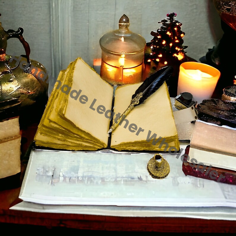 Triple Moon Leather Journal: Vintage Book of Shadows, Grimoire
