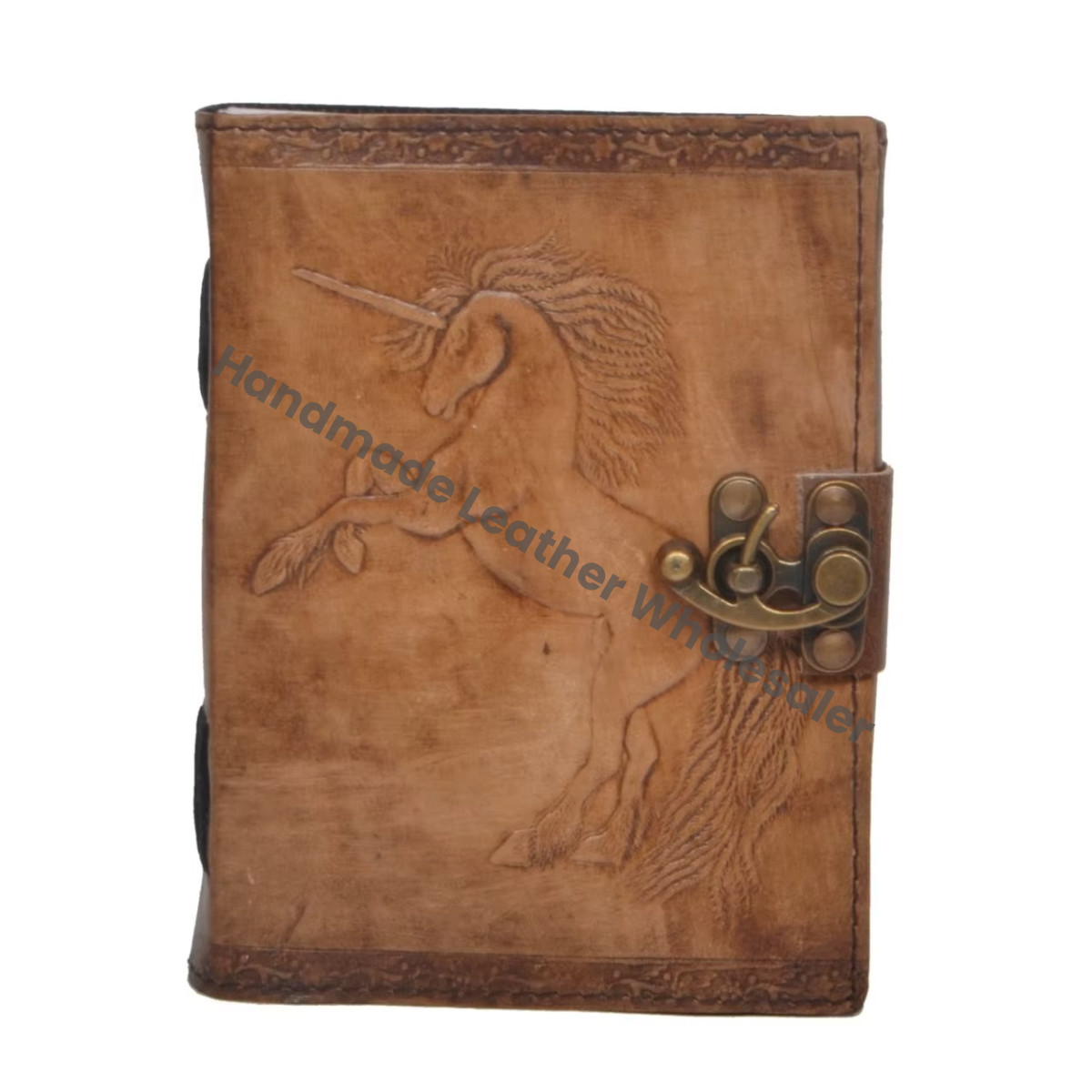Unicorn Leather Hardcover Notebook Thermal Handmade Embossed Journal Grimoire Office Diary College Poetry Travel Planner Gift