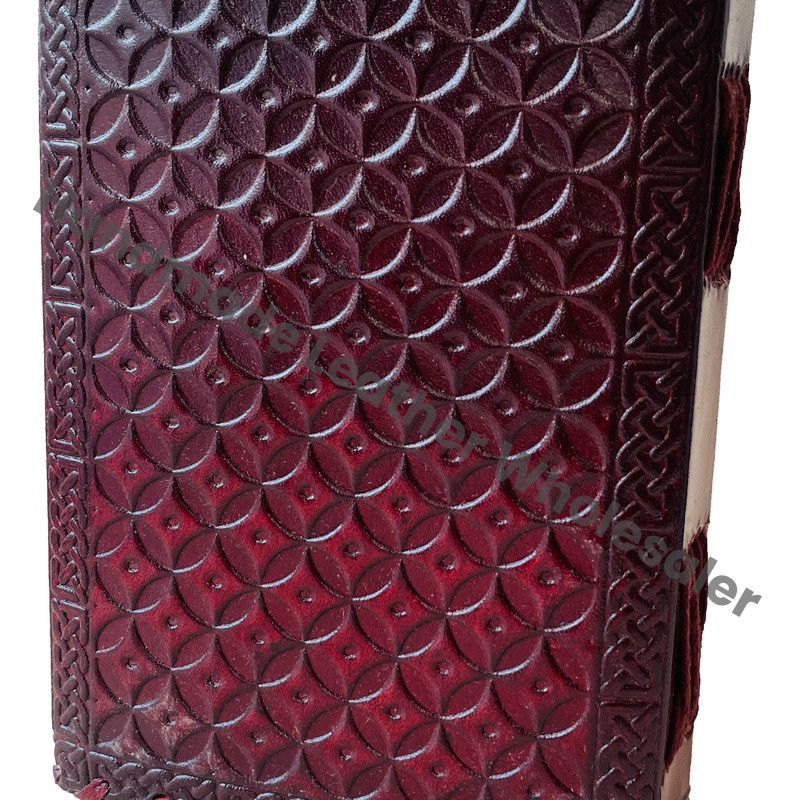 Vintage Brown Leather Journal Semi Stone Unlined Clasp Large Handmade Notebooks Charming Bound Travel Writing Planner Gift