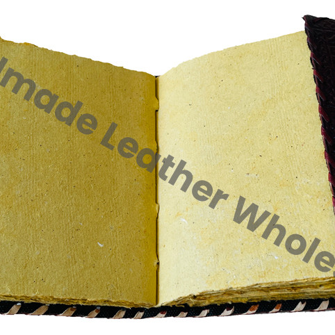 Vintage Brown Leather Journal Semi Stone Unlined Clasp Large Handmade Notebooks Charming Bound Travel Writing Planner Gift