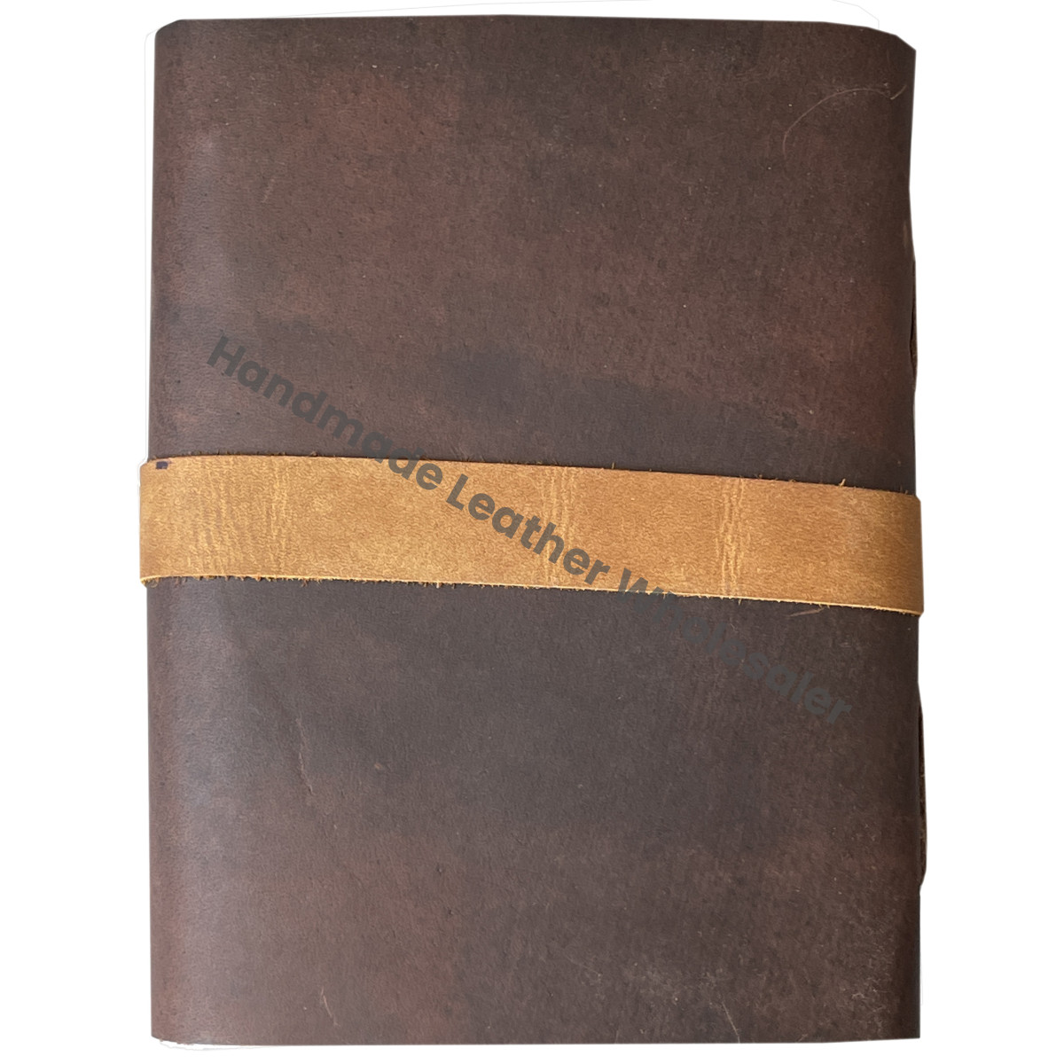 Vintage Brown Soft Leather Bound Thermal Binding A4 Sheets Eco-friendly Paper Handmade Gift Address Book
