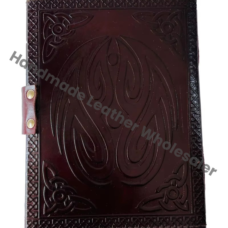 Vintage Brown Wiccan Deckle Edge Paper Daily Planner Notebook with Blank Spells Book Shadows Journal for Drawing Sketches Gift