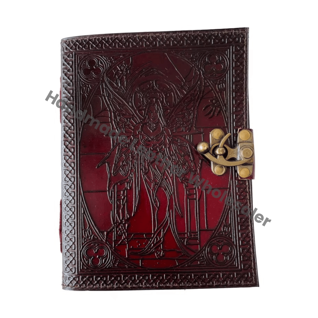 Vintage Brown Wiccan Deckle Edge Paper Daily Planner Notebook with Blank Spells Book Shadows Journal for Drawing Sketches Gift