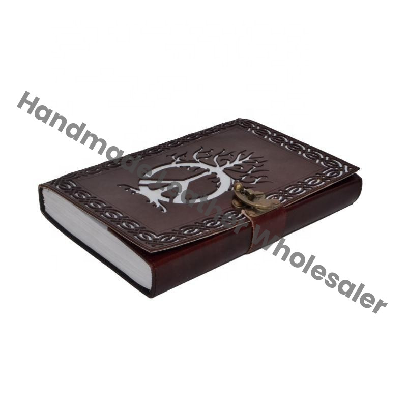 Vintage Cut Work Book Shadows Spell Book Crafts Drawing Sketchbook Journal Brown Leather Notebook Recyclable Handmade Gift