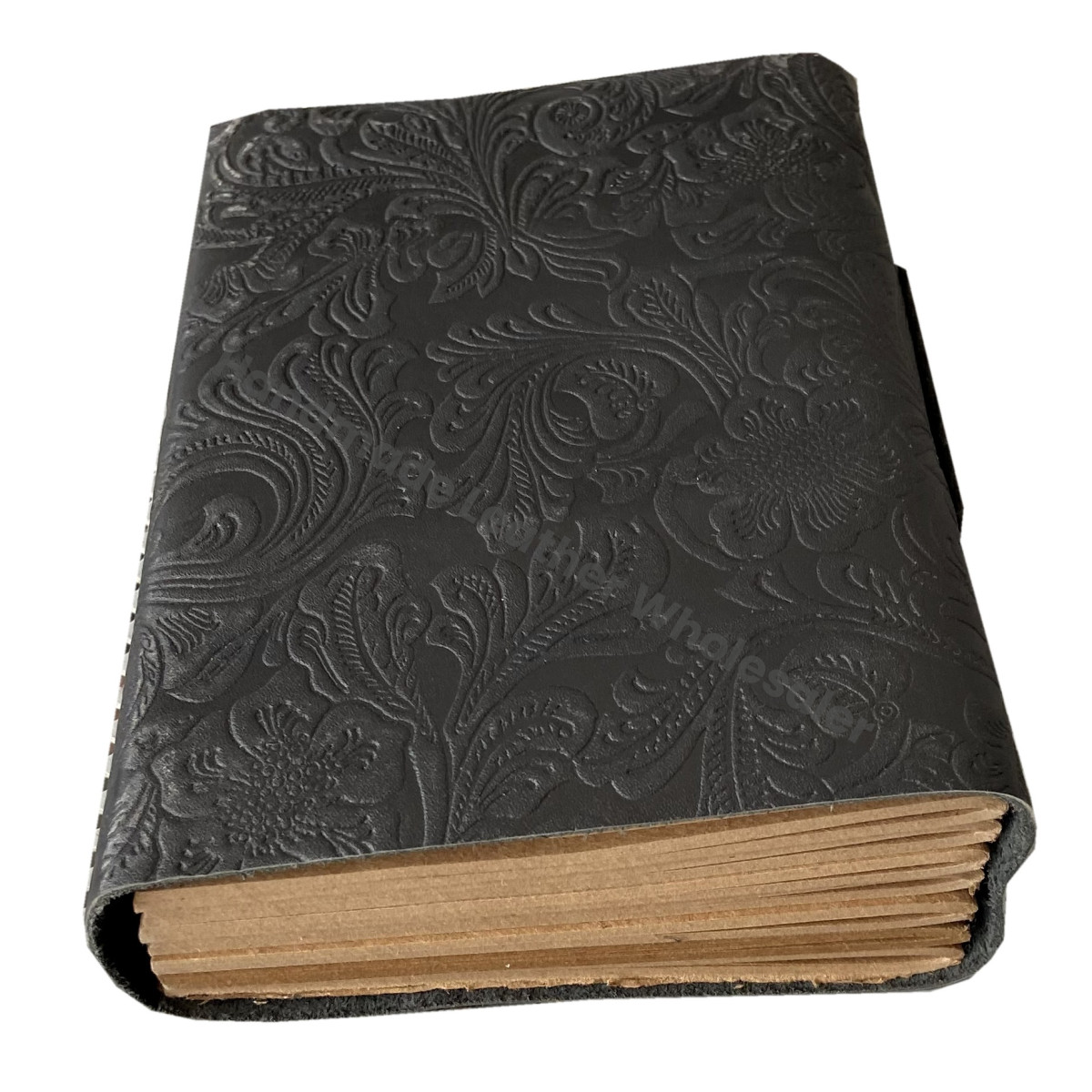 Vintage Flora Embossed Leather Address Book Bound Notebook Sketchbook Eco-friendly Paper Blank Spell Best Gift